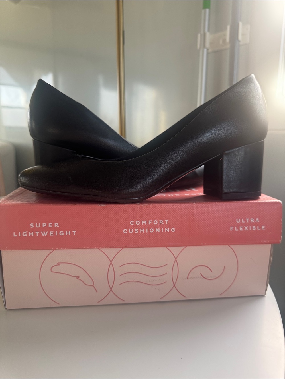 Easy Spirit Black Block Heel Pumps for Women